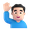 man raising hand emoji
